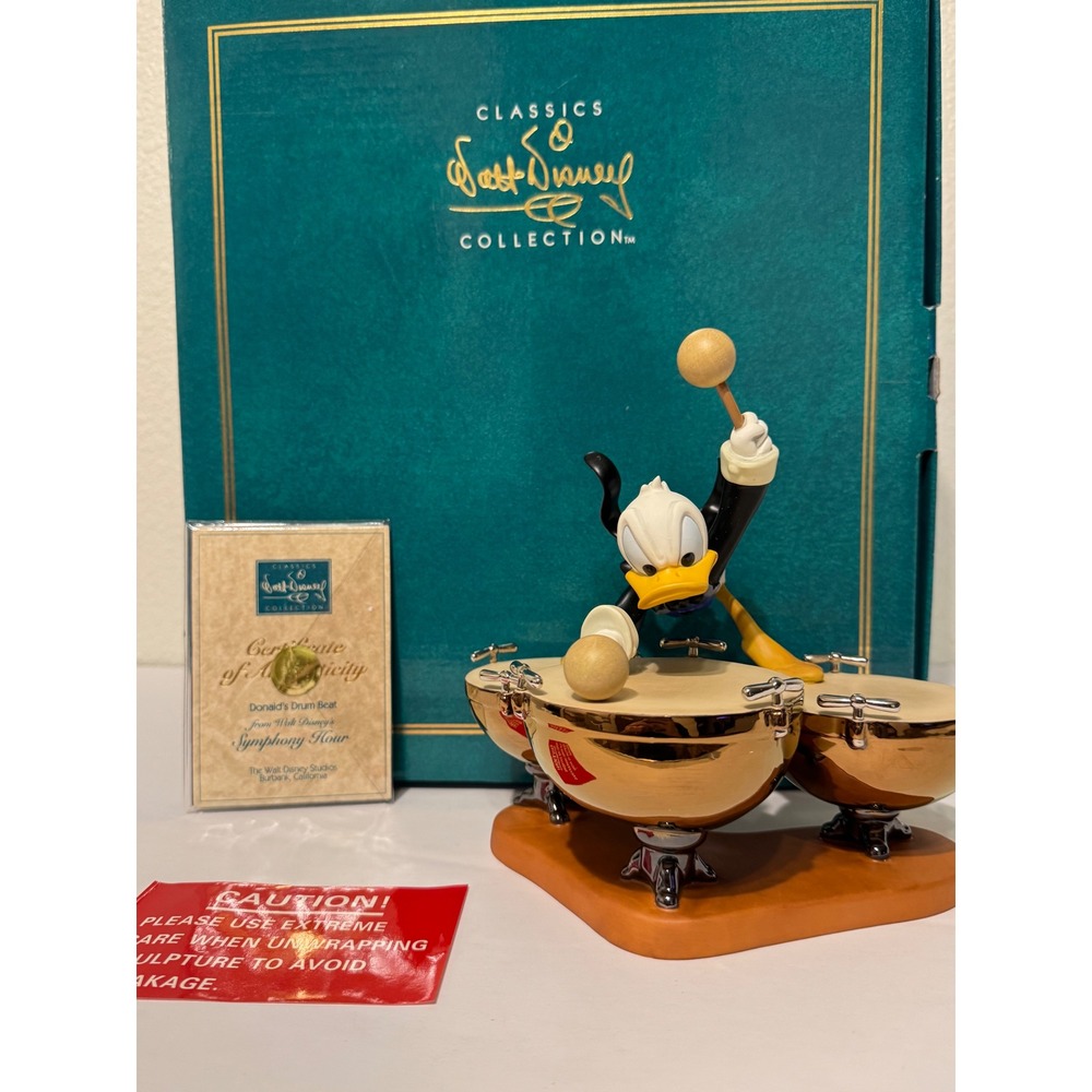 WDCC Donald Duck Donalds Drum Beat Symphony Hour Figurine COA Box